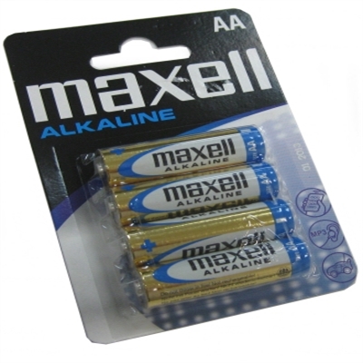 Maxell Pilas Alcalina 1.5V Tipo AA Pack4