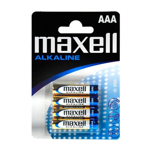 Maxell Pila Alcalina 1.5V Tipo AAA Pack4